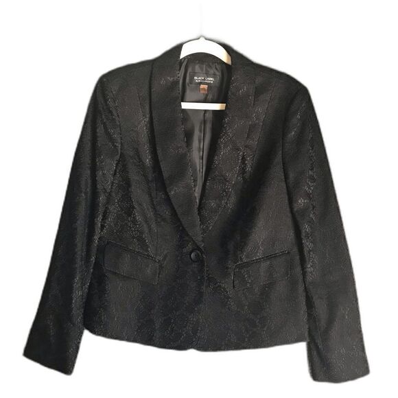 Evan-Picone Blazer Women's Size 10 Black Label One-Button Long Sleeve Pockets - Picture 9 of 11